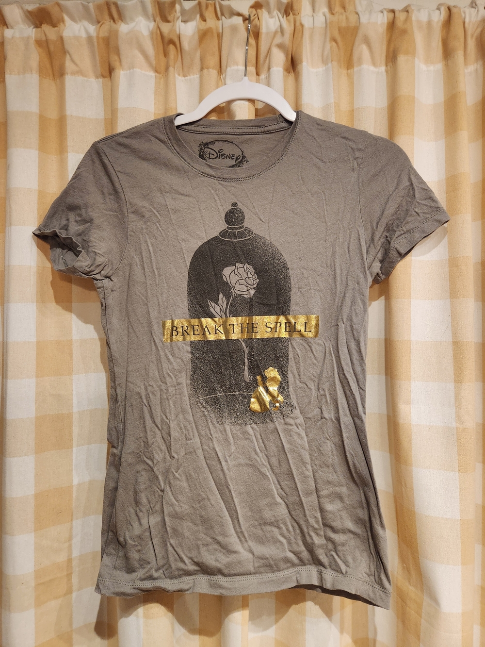 Disney Women's 'Break the Spell' Gray Graphic Tee Size S